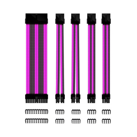 Kit de extension phoenix cables fuente de alimentacion 30cm 24 pines - 4  4 pines - 6  2 pines negro y morado