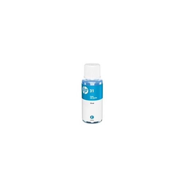 Botella tinta hp 31 cian 70ml 8000 paginas
