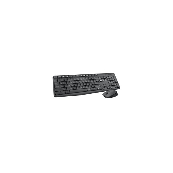 Teclado  mouse logitech mk235 wireless inalambrico resistente a salpicaduras