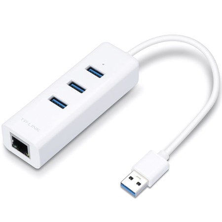 Adaptador usb a ethernet gigabit  hub de 3 puertos usb 3.0 tp link