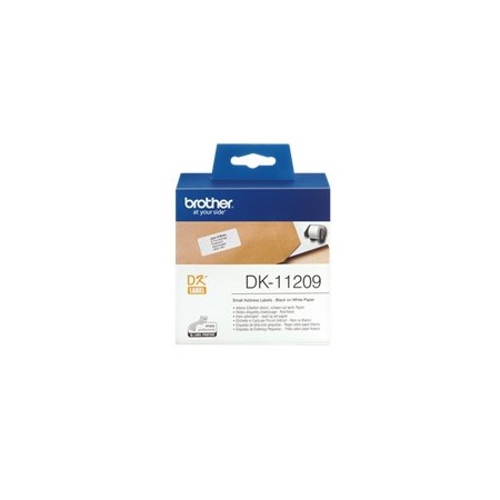 Etiquetas papel precortada brother dk11209 29 x 62 mm 400e ql - 500a ql - 500bw ql - 560 ql - 570 ql - 580n ql - 1050