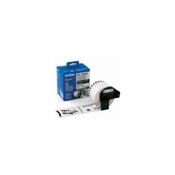 Etiquetas cinta continua brother blanca dk22205 62mm ql - 500a ql - 500bw ql - 560 ql - 570 ql - 580n ql - 1050
