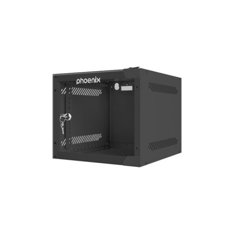 Armario rack phoenix 4u 280x310x247 mural 10'' hasta 20 kg negro