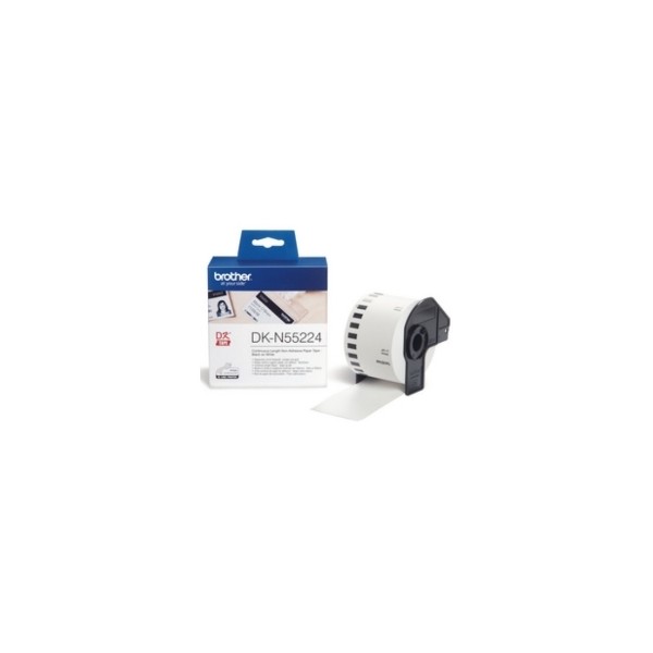 Etiquetas cinta continua brother dkn55224 papel blanca no adhesiva tarjetas identificacion