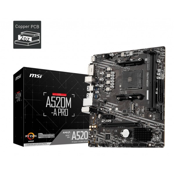 Placa base msi am4 a520m - a pro m - atx ddr4
