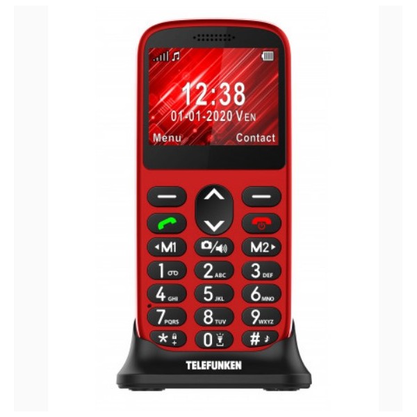 Telefono movil telefunken s420 senior phone - 2.31 pulgadas - rojo