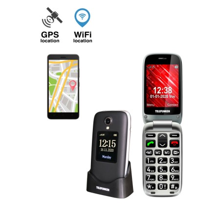 Telefono movil telefunken s560 senior phone - 2g - gps - 2.8 pulgadas - negro