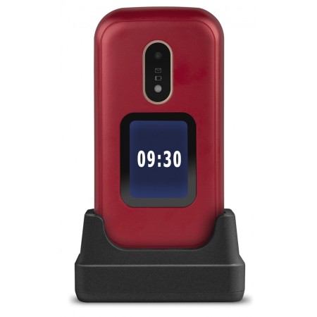 Telefono movil doro 6060 red - white - 2.8 pulgadas -  blanco y rojo
