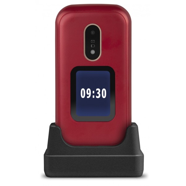 Telefono movil doro 6060 red - white - 2.8 pulgadas -  blanco y rojo