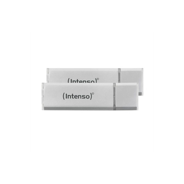 Memoria usb 3.2 intenso ultra 64gb pack 2 unidades aluminio