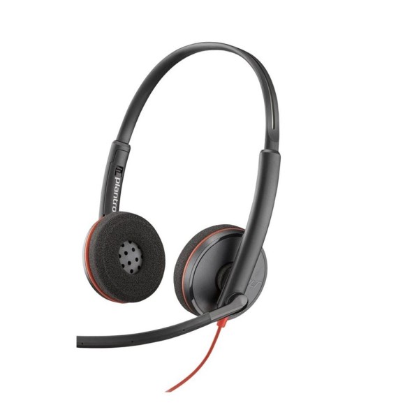 Auriculares poly blackwire 3220 estéreo usb - c  adaptador usb - c - a (bulk)