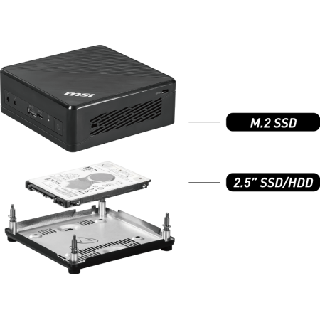 Adaptador hdd para mini ordenador msi cubi n 8gl ms - b17111 negro