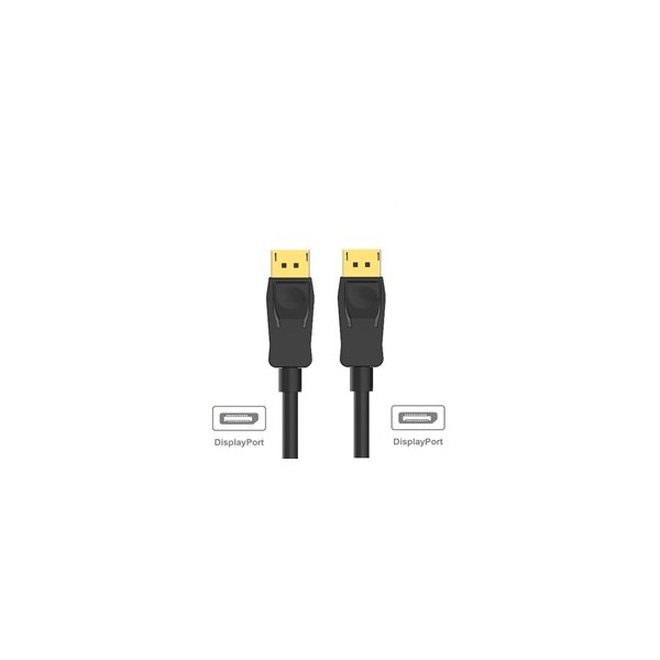 Cable ewent displayport 1.2 - 4k - 60hz - a - a awg28 - 3m