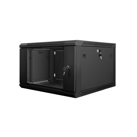 Armario rack lanberg 6u 600x600x368 auto ensamblado 19 pulgadas hasta 60 kg negro