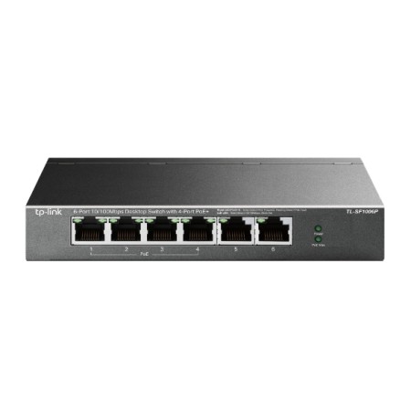 Switch 6 puertos tp - link tl - sf1006p 10 - 100 4 puertos poe