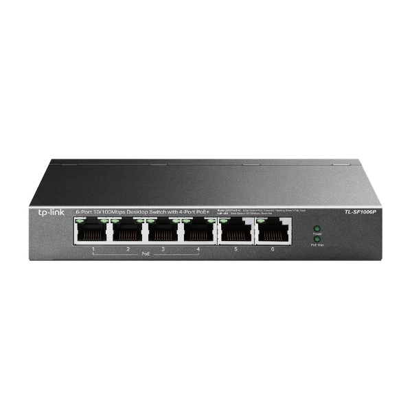 Switch 6 puertos tp - link tl - sf1006p 10 - 100 4 puertos poe