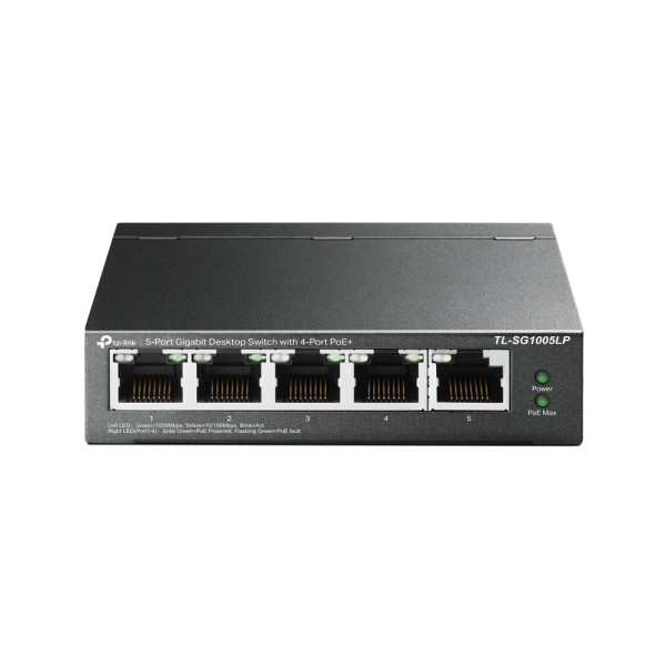 Switch 5 puertos tp - link tl - sg1005lp 10 - 100 - 1000 4 puertos poe
