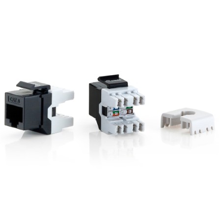 Kit 8 uds equip conector hembra rj45 utp cat6 panel keystone