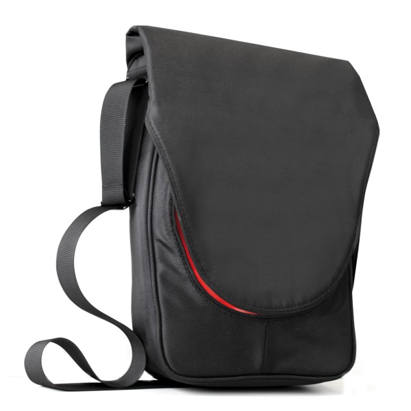 Bandolera o mochila poliester hasta 14 pulgadas negra