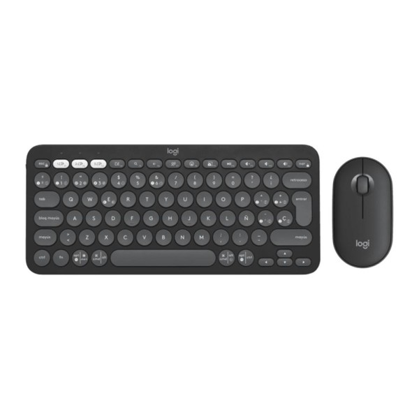 Teclado  mouse logitech pebble 2 combo inalambrico negro