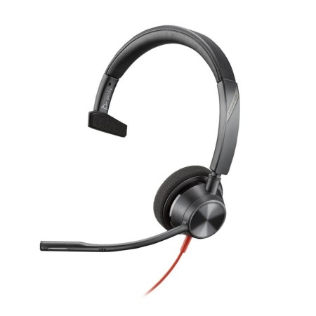 Auriculares poly monoaurales blackwire 3310 con certificación microsoft teams usb - c  adaptador usb - c - a