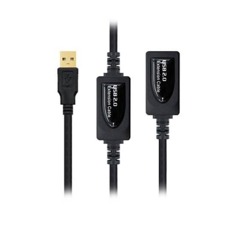 Cable usb tipo a 2.0 a usb tipo a nanocable橪斉槚 10m negro -  macho - hembra