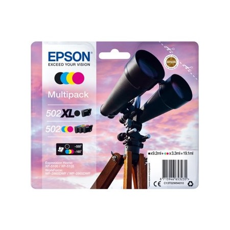 Multipack tinta epson 502xl negro  502 cian magenta amarillo
