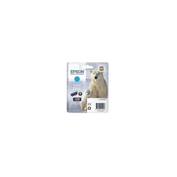 Cartucho tinta epson t263240 cian xl xp - 600 - 605 - 700 - 800 -  oso polar