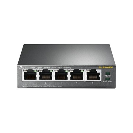 Switch 5 puertos 10 - 100 - 1000 4 ptos poe 56w tp - link