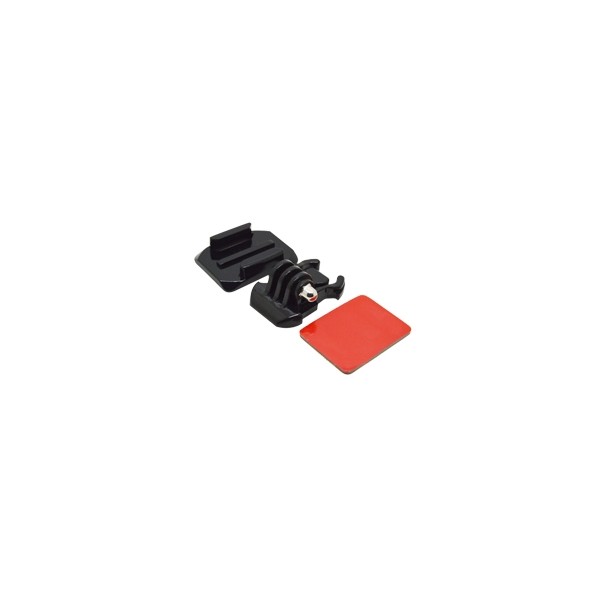 Accesorio soporte adhesivo curvo 3m  para casco phoenix para fijar camaras sport & gopro hero 4 - 3 - 3 - 2 - 1 de color negro h