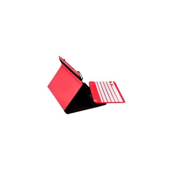 Funda universal gripcase silver ht para tablet 9 - 10 pulgadas  teclado bluetooth rojo