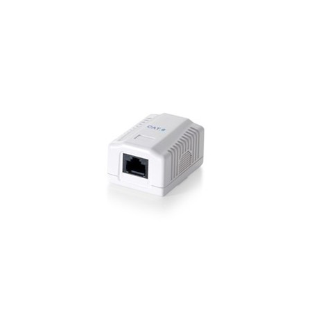 Roseta de superficie equip cat 6 utp 1 puerto hembra rj45
