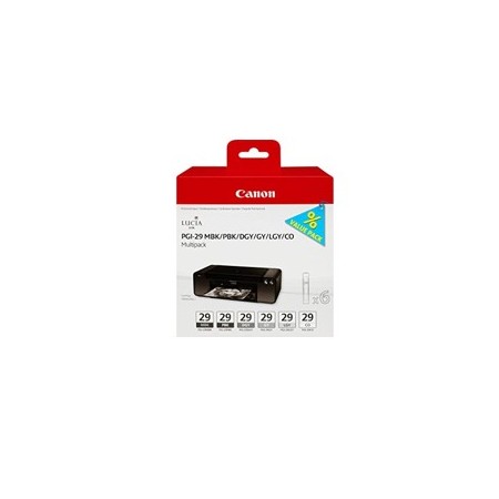 Multipack canon pgi - 29 mbk - pbk - dgy - gy - lgy - co