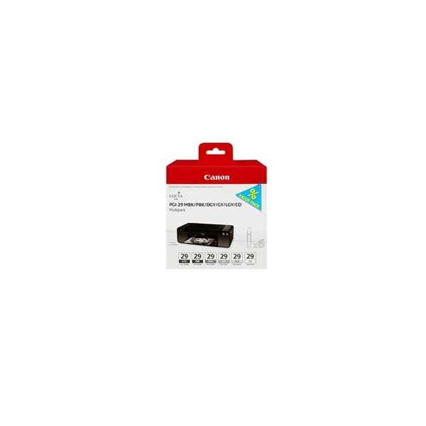 Multipack canon pgi - 29 mbk - pbk - dgy - gy - lgy - co