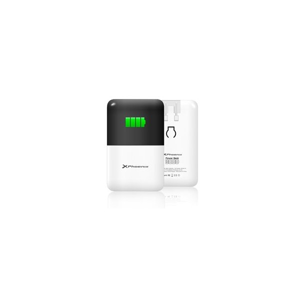 Cargador ac  bateria portatil 2 en 1  phoenix power bank 3000 ma  ipad - iphone - tablet - moviles - smartphones - mp4 - gps - c