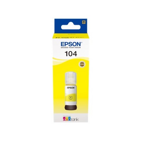 Cartucho ecotank epson 104 amarillo ink 65ml botella