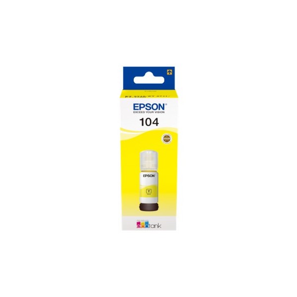 Cartucho ecotank epson 104 amarillo ink 65ml botella