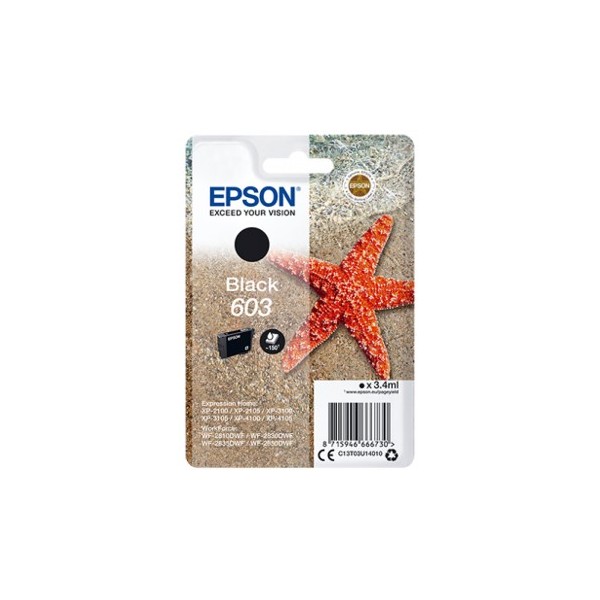 Cartucho tinta epson c13t03u14010 singlepack negro 603 estrella de mar