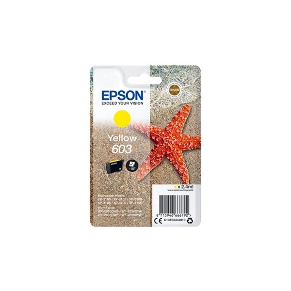 Cartucho tinta epson c13t03u44010 singlepack amarillo 603 estrella de mar