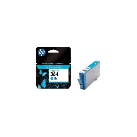 Cartucho tinta hp 364 cb318ee cian 3ml d5460 -  b8550 -  c6380 -  c5380