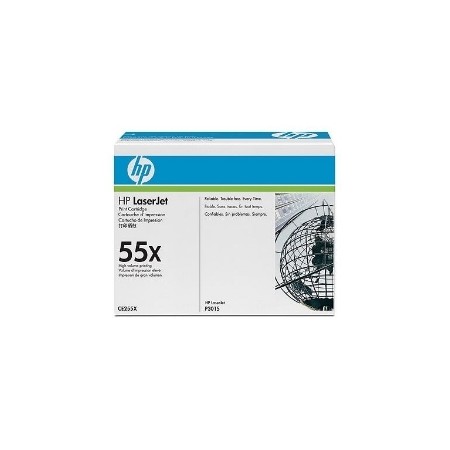 Toner hp 55x ce255x negro 12500 paginas ce528a -  ce526a