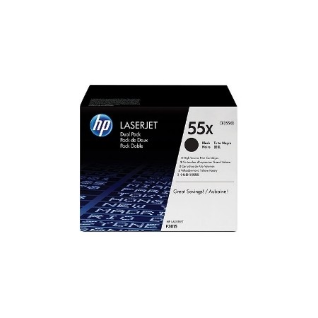 Toner hp 55x ce255xd negro 12500 paginas ce528a -  ce526a