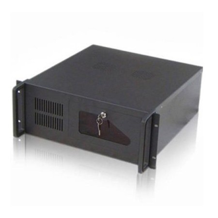 Caja servidor tooq rack 19 pulgadas 4u 406  negra sin fuente ventana transparente