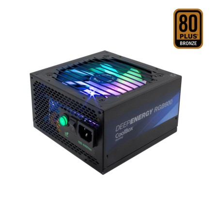 Fuente de alimentacion coolbox deep energy rgb600 - 600w 80 bronze gaming rgb