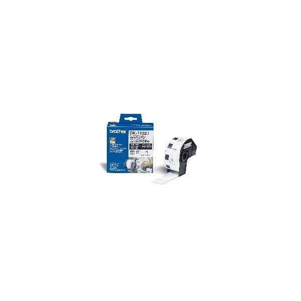 Etiquetas papel precortada brother dk11221 23 x 23 mm cuadrada ql - 500bw ql - 560 ql - 570 ql - 580n ql - 1050