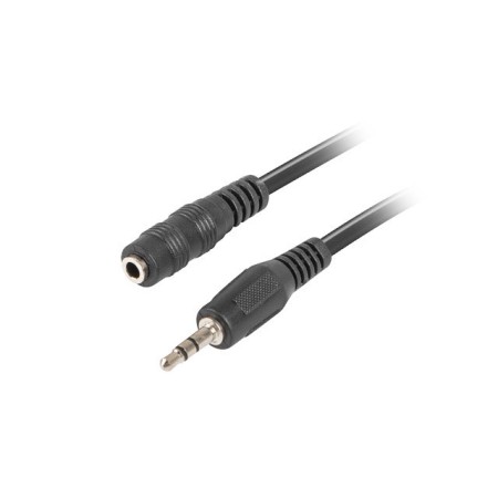 Cable estereo lanberg jack 3.5 mm macho - jack 3.5mm hembra 5m negro