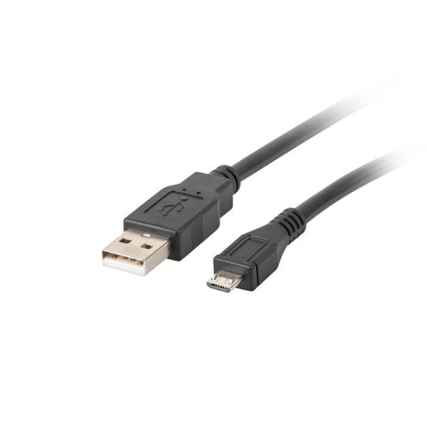 Cable usb lanberg 2.0 macho -  micro usb macho 1m negro