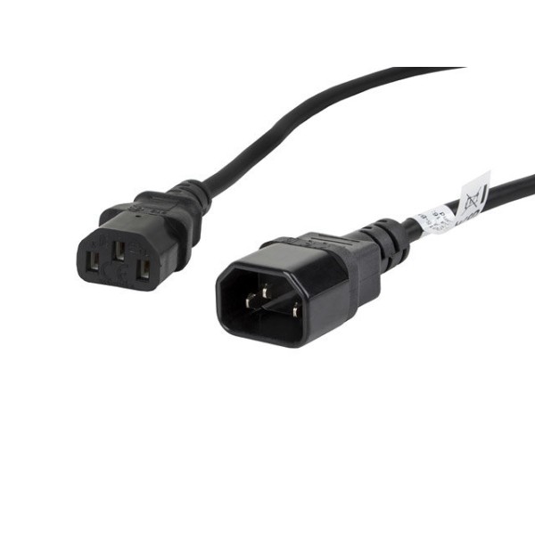 Cable alargador lanberg alimentacion cpu iec320 c13 h - iec320 c14 m vde 1.8m