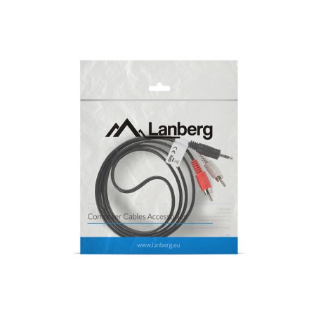 Cable estereo lanberg mini jack 3.5mm -  2x rca macho 1.5m