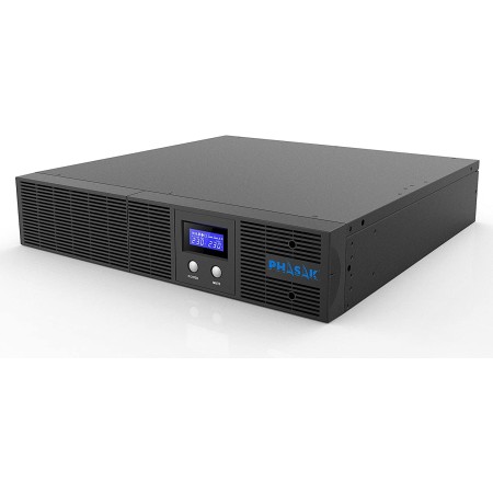 Sai ups phasak 2160va rack interactivo - 4 schuko - reg. autom. de tension - lcd ph 7521 2.16kva